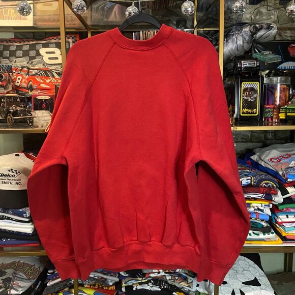 Vintage 90s Cute Teddy Bears Snowfall Christmas Sweater Crewneck Red XL - Picture 5 of 5